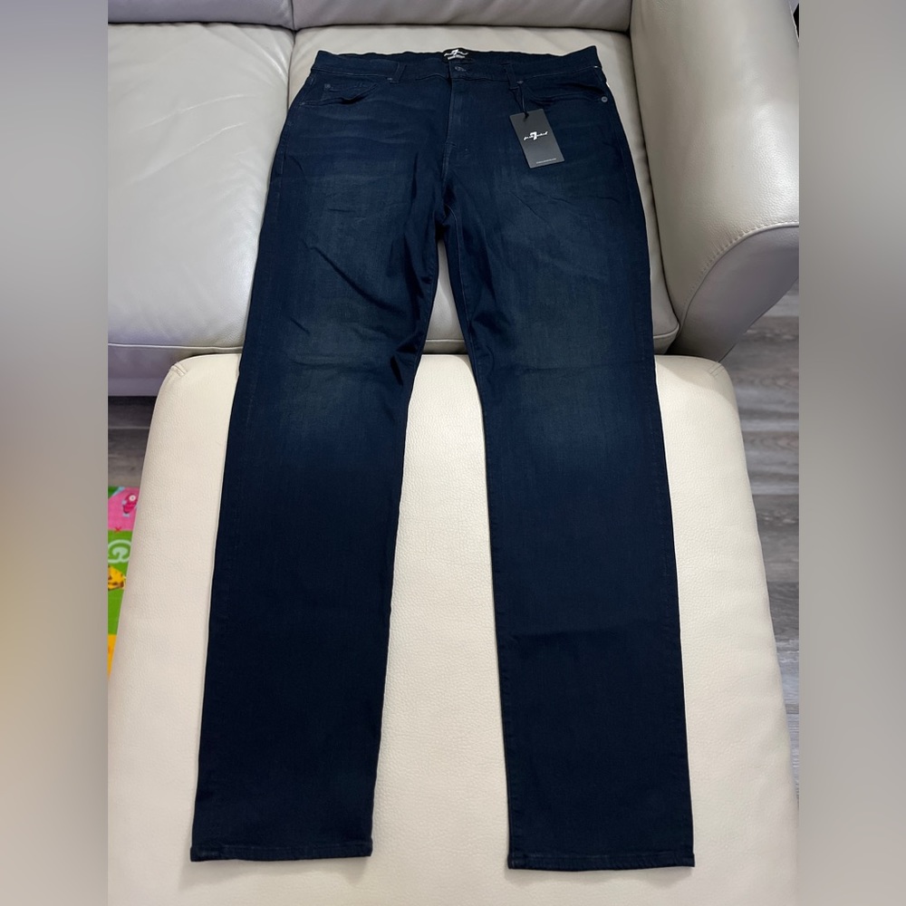 NWT - 7 For All Mankind Men’s Luxe Sport Slim Straight Jeans - Size 36
